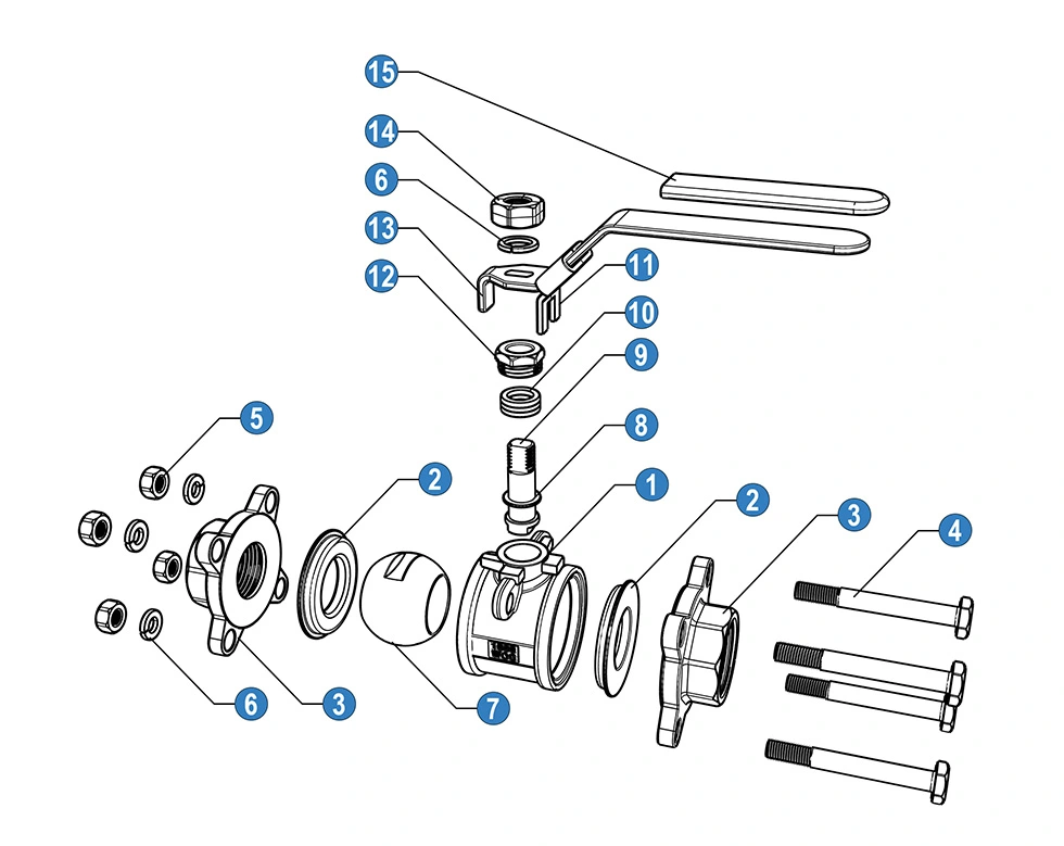 3PC Heavy Duty Ball Valve with Locking Device